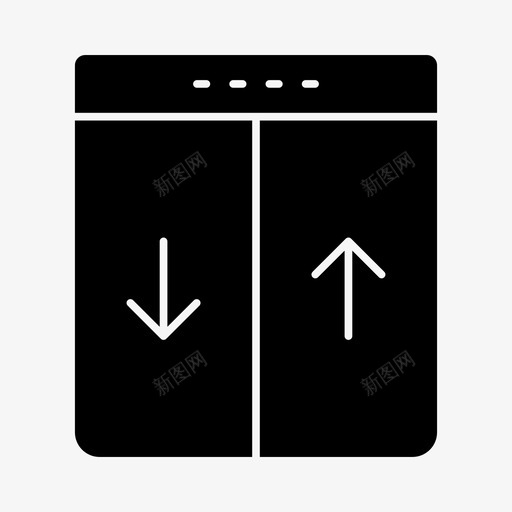 电梯箭头建筑svg_新图网 https://ixintu.com 电梯 箭头 建筑 酒店 向上