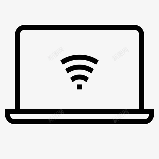 笔记本电脑wifi连接桌面svg_新图网 https://ixintu.com 笔记本 电脑 连接 桌面 网络设备