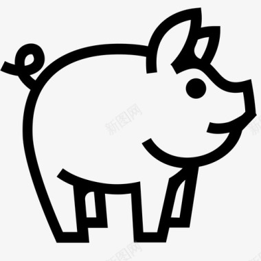 猪动物家猪图标