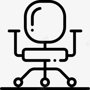 商务椅舒适家具图标