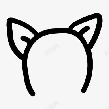 猫耳朵抽头带图标