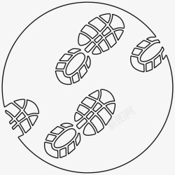 迹线慢跑足迹足迹轨迹高清图片
