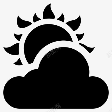 宜人的天气云太阳图标