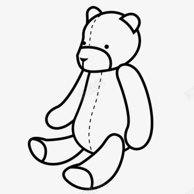 泰迪熊娃娃动物儿童图标