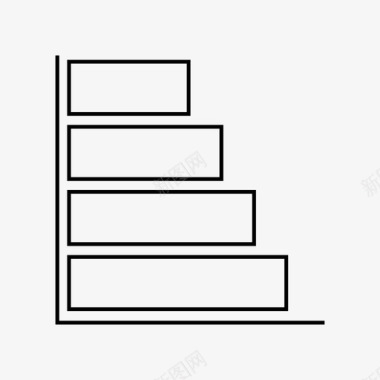 统计条形图工作统计图标