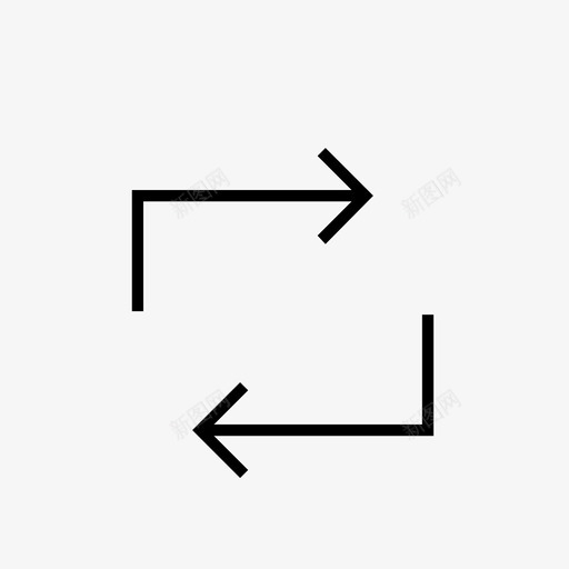箭头回路方向svg_新图网 https://ixintu.com 箭头 回路 方向 交换 左右