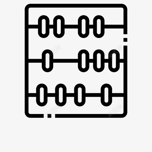 珠算svg_新图网 https://ixintu.com 珠算 算盘 数学 技术 会计