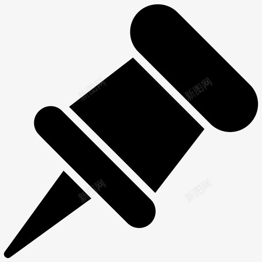 图钉布告板别针办公用品svg_新图网 https://ixintu.com 图钉 布告 别针 办公用品 文具 大学 字形 图标