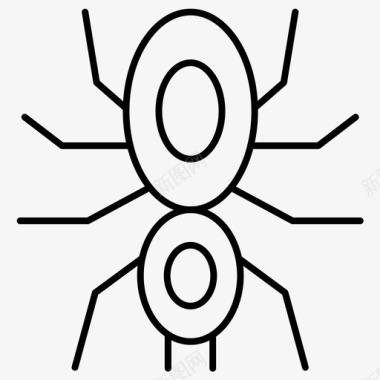 蜘蛛昆虫万圣节图标集向量图标