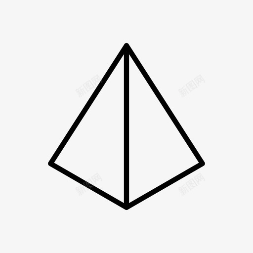 金字塔形状几何形状svg_新图网 https://ixintu.com 形状 金字塔 几何 几何形