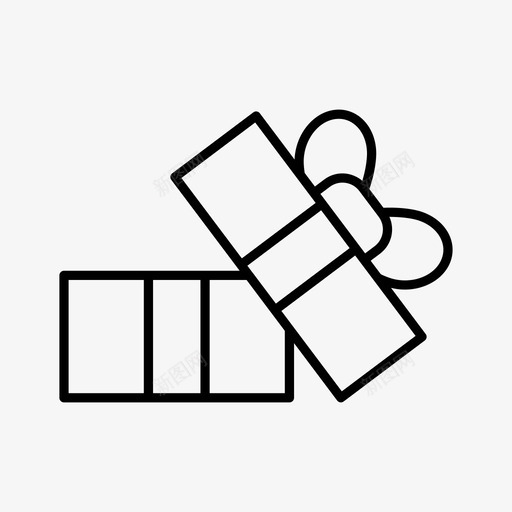 打开礼物盒子礼物svg_新图网 https://ixintu.com 礼物 打开 盒子 丝带 通用 用图 标线