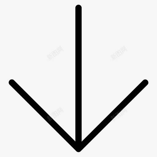 下箭头方向最小线图标svg_新图网 https://ixintu.com 箭头 方向 最小 线图 图标