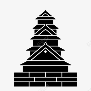 大阪城堡日本幕府图标