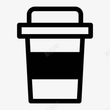 咖啡杯饮料纸杯图标