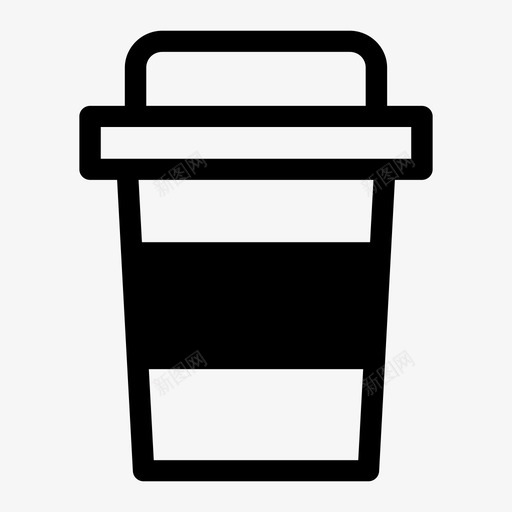 咖啡杯饮料纸杯svg_新图网 https://ixintu.com 咖啡杯 饮料 纸杯 外卖 带走