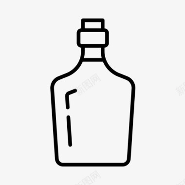 龙舌兰酒瓶装波旁威士忌图标