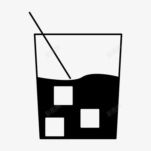 冰饮料酷杯子svg_新图网 https://ixintu.com 饮料 杯子 吸管 营销 广告 网页设计 字形