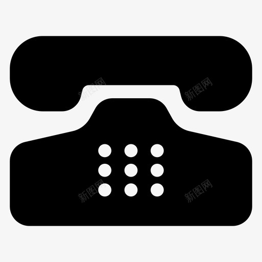 电话通话基本字形svg_新图网 https://ixintu.com 电话 通话 基本 字形