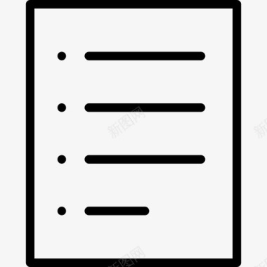 纸张项目符号列表文档图标