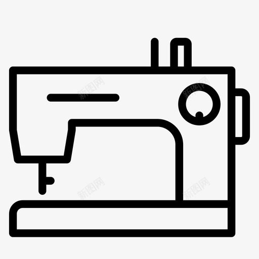缝纫机针织裁缝svg_新图网 https://ixintu.com 缝纫机 裁缝 针织 轮廓