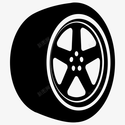 半卡车轮胎大轮胎卡车轮胎svg_新图网 https://ixintu.com 轮胎 卡车 货车 车轮 字形 图标