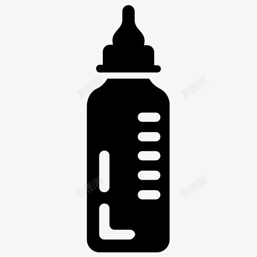 婴儿奶婴儿奶瓶奶瓶svg_新图网 https://ixintu.com 婴儿 奶瓶 营养 儿童 配件 塑料包装 一次性 餐具 字形 图标