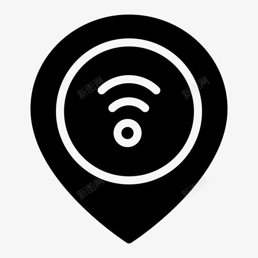 wifi位置地图svg_新图网 https://ixintu.com 位置 地图 地点 占位符