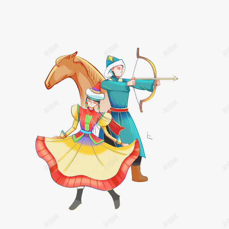 蒙古族png免抠素材_新图网 https://ixintu.com 蒙古族