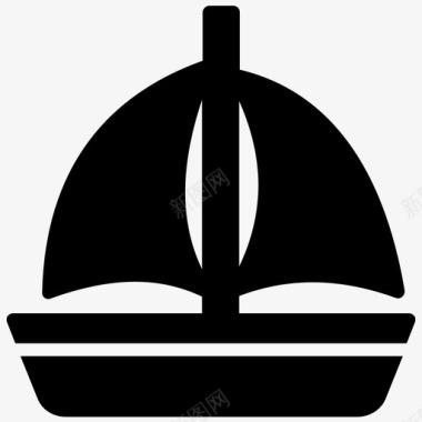 帆船巡航船图标