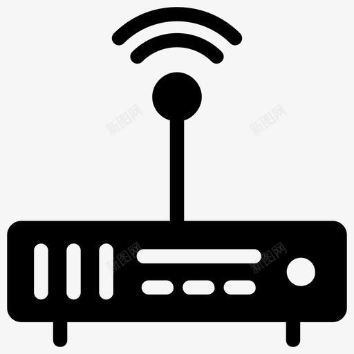 wifi路由器接入点wifi热点svg_新图网 https://ixintu.com 路由器 接入 热点 网络 无线网络 云计算 字形 图标