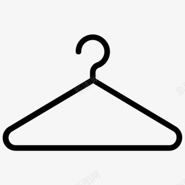 衣架衣柜架缝纫线和针线图标图标