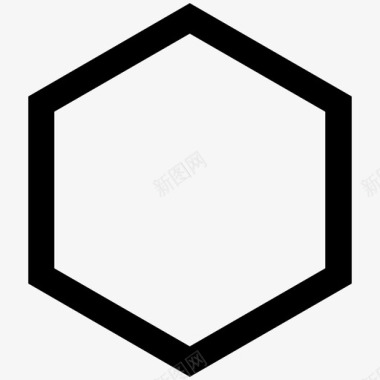 六边形按钮几何体图标