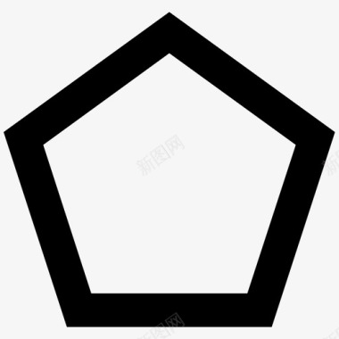 五边形形状数学图标