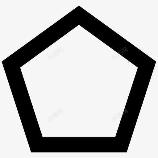 五边形形状数学svg_新图网 https://ixintu.com 形状 五边形 数学 多边形