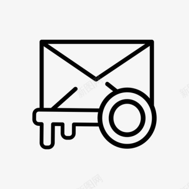 邮件钥匙信件图标