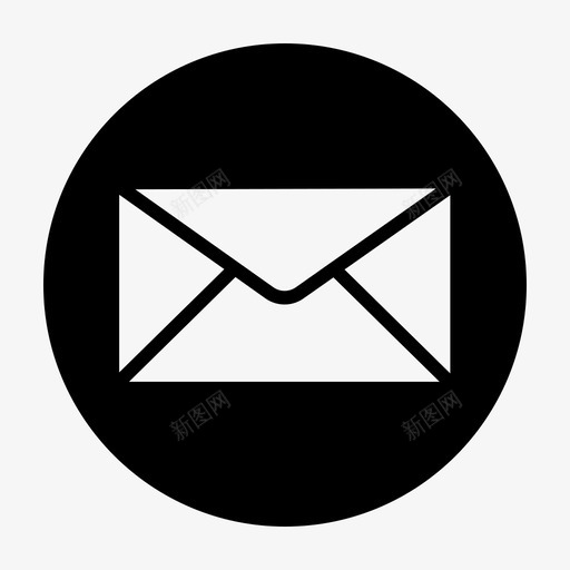 电子邮件通信对话svg_新图网 https://ixintu.com 电子邮件 通信 对话 信封 信息 基本 设计 黑色 填充 减去 正面