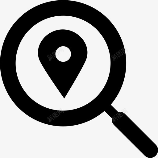 搜索位置放大镜地图svg_新图网 https://ixintu.com 搜索 位置 放大镜 地图 指针