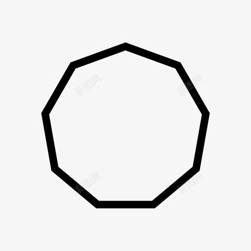 九角形形状几何形状svg_新图网 https://ixintu.com 形状 角形 几何 几何形