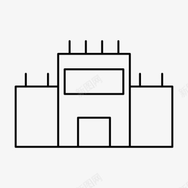 城堡建筑宫廷图标