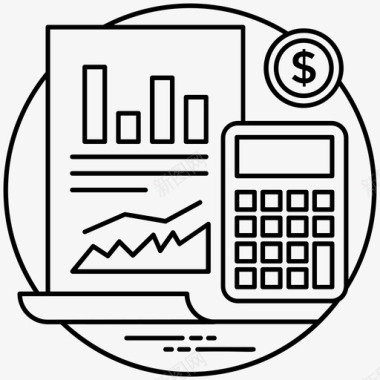 会计业务评估数据分析图标