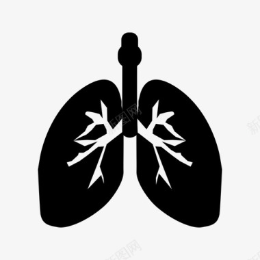 肺解剖学1个医学图标集图标