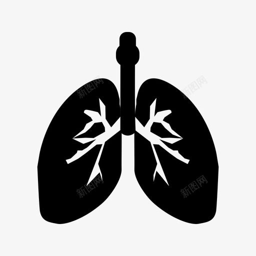 肺解剖学1个医学图标集svg_新图网 https://ixintu.com 解剖学 医学 图标
