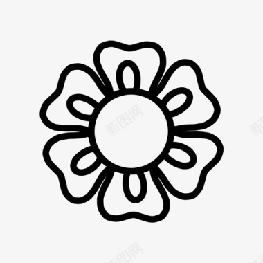 花涂鸦涂鸦花卉图标