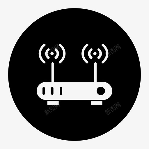wifi家庭网络集线器svg_新图网 https://ixintu.com 联网 家庭 网络 集线器 互联网 路由 路由器 器物