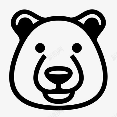 熊熊脸熊形象图标
