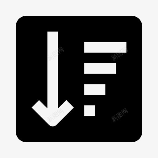 排序列表自上而下svg_新图网 https://ixintu.com 排序 列表 自上而下 界面 实线