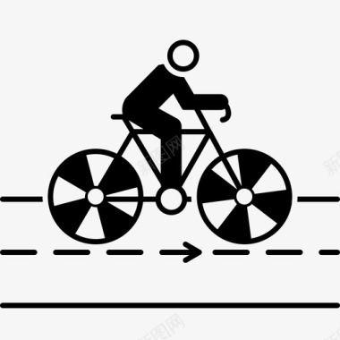 自行车骑车人骑马图标