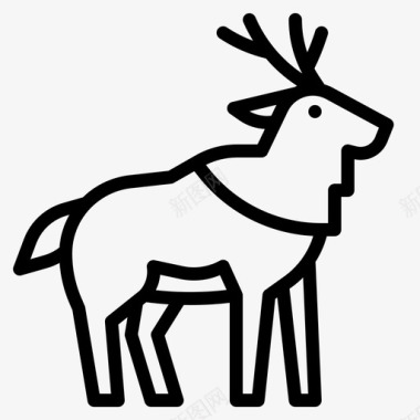 驼鹿动物鹿图标