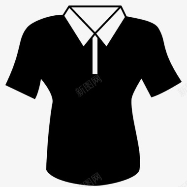 黑衬衫休闲服图标