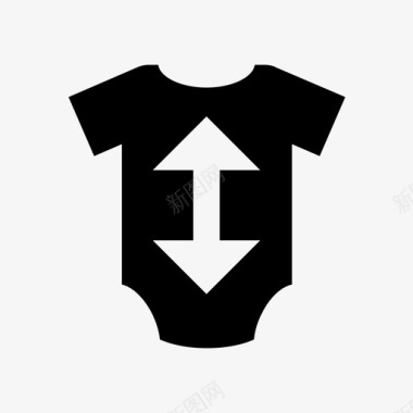 婴儿连体衣商店尺码图标